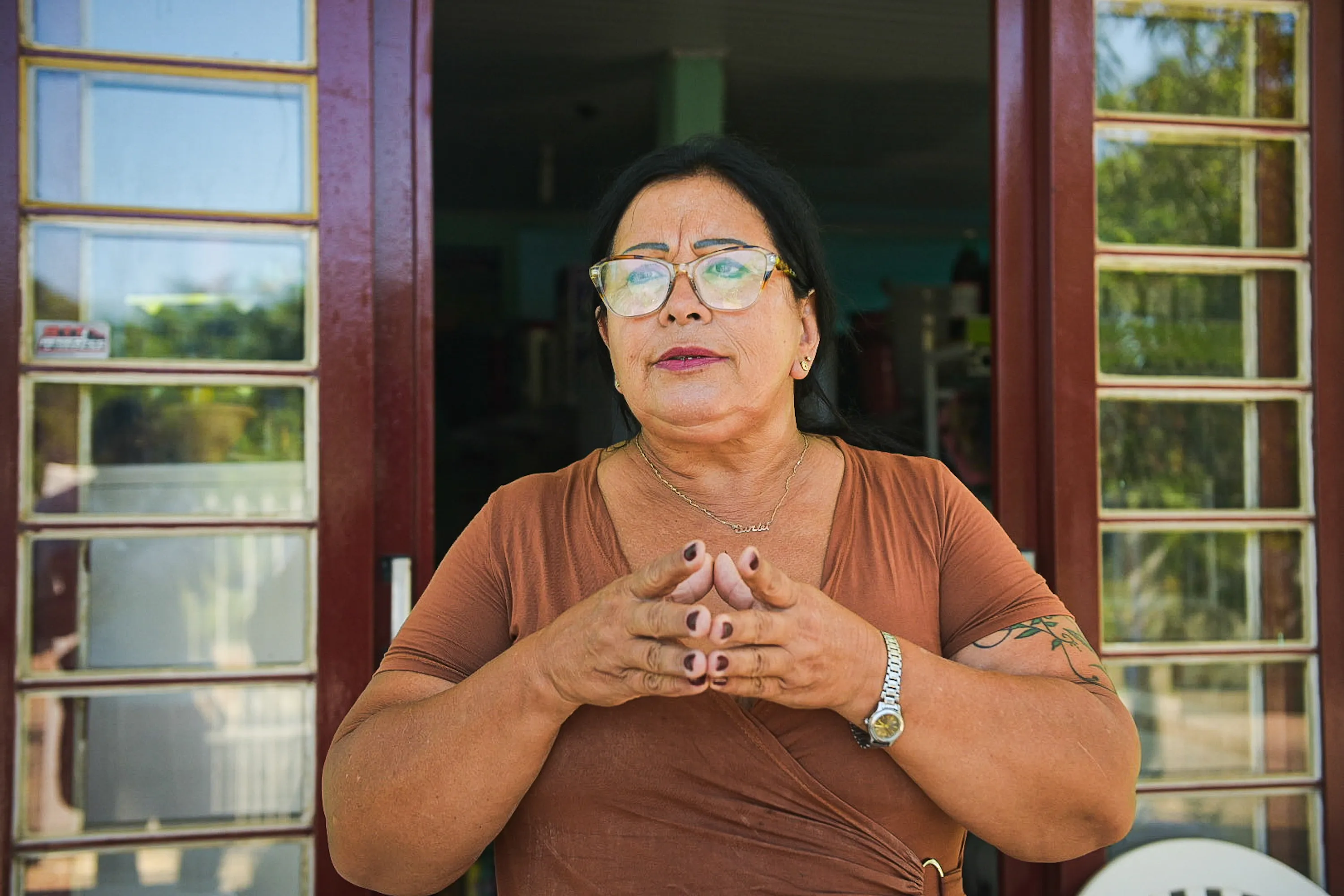 When Sirlei Souza first heard that a mega data center was coming up in her backyard, she was hopeful. But now she worries that the promise of jobs won't materialize. Photos by Alass Derivas.