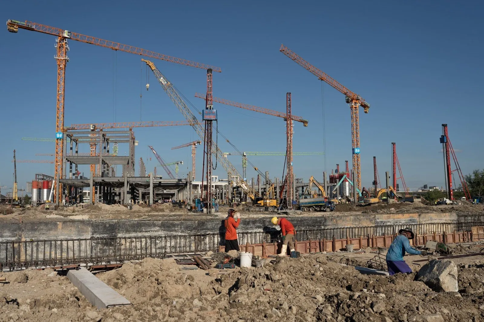 The construction site of the 200 MW QHI01 data center in Khlong Tamru subdistrict, Chonburi province, Thailand, owned by Singapore-based Bridge Data centers, is seen on Dec. 16, 2025.