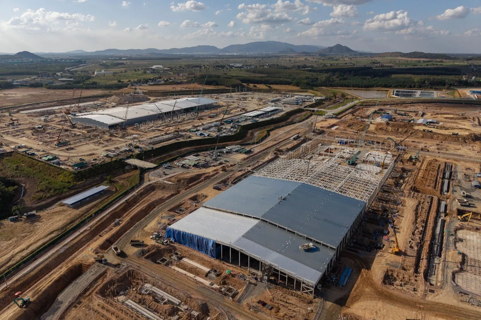 A data center under construction in Chonburi province, Thailand, that local residents said is being built to host Google and TikTok servers, on Dec. 22, 2025.